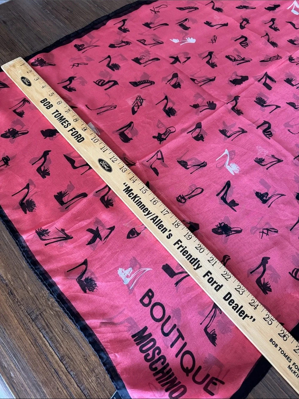Vintage NWT Moschino Silk Sultry High Heel Shoe Print Scarf